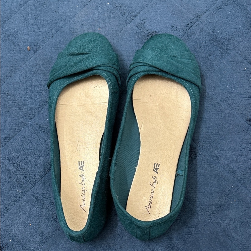 American Eagle Outfitters Women's Teal Flats